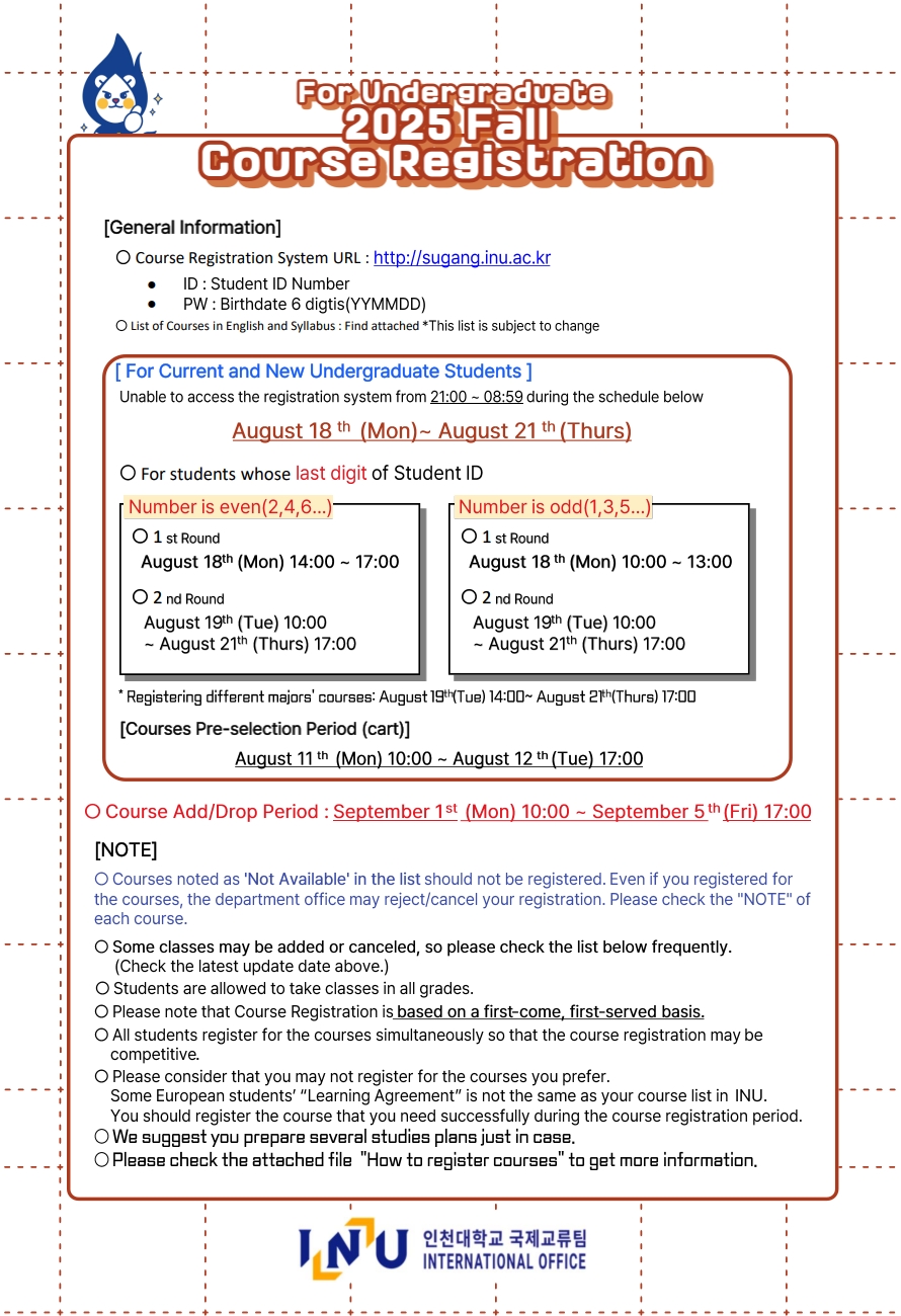 2025 Fall-Course Registration Information